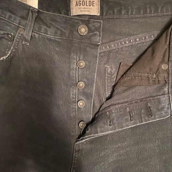 AGOLDE Riley new high rise straight jeans black - Picture 4 of 5